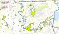 Potenzialfl&auml;chen lt. Land Niedersachsen